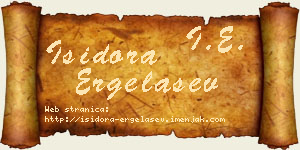 Isidora Ergelašev vizit kartica